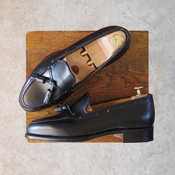 未使用★(英)アルフレッド・サージェント 6EX【上級★エクスクルーシブライン/WIMPOLE】タッセルローファー/黒/Alfred Sargent★g077