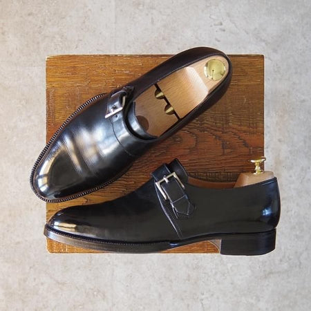 ★ジョンロブ 5.5E【旧ボノーラ製★ハンドソーンウェルテッド製法/初代MATTA(マッタ)】470ラスト/カーフ/黒/BONORA/JOHN LOBB★g079