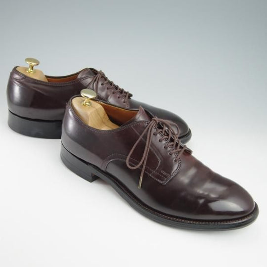 美品★オールデン 8D【定価￥136,400-★コードバン仕様/モディファイドラスト/53501】プレーントゥ/#8/バーガンディー/赤茶/Alden★g081