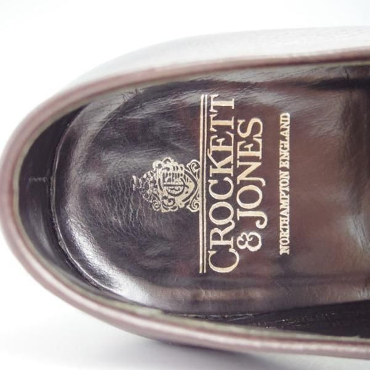 極上★クロケット&ジョーンズ 7E【同系モデル定価￥86,900-★GRASMERE 2/325ラスト】プレーントゥ/シボ革/濃茶/Crockett&Jones★g086