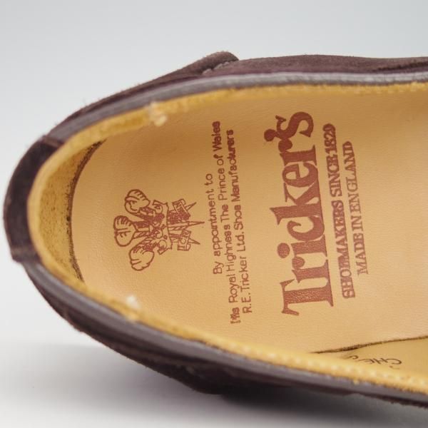 未使用★トリッカーズ SIZE 6【★タッセルローファー/7165/CHELSEA】スリッポン/スエード/濃茶/メンズ/Tricker's★g087