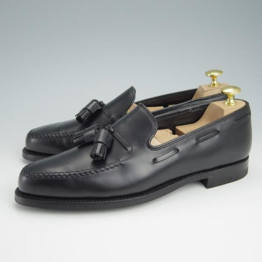 未使用★クロケット&ジョーンズ 6E【★バーニーズNY別注/NASH】CITYソール/タッセルローファー/カーフ/黒/BARNEYS/Crockett&Jones★g089