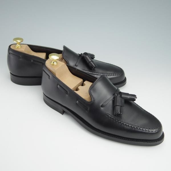 未使用★クロケット&ジョーンズ 6E【★バーニーズNY別注/NASH】CITYソール/タッセルローファー/カーフ/黒/BARNEYS/Crockett&Jones★g089