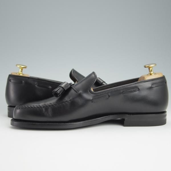 未使用★クロケット&ジョーンズ 6E【★バーニーズNY別注/NASH】CITYソール/タッセルローファー/カーフ/黒/BARNEYS/Crockett&Jones★g089