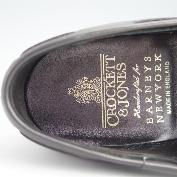 未使用★クロケット&ジョーンズ 6E【★バーニーズNY別注/NASH】CITYソール/タッセルローファー/カーフ/黒/BARNEYS/Crockett&Jones★g089