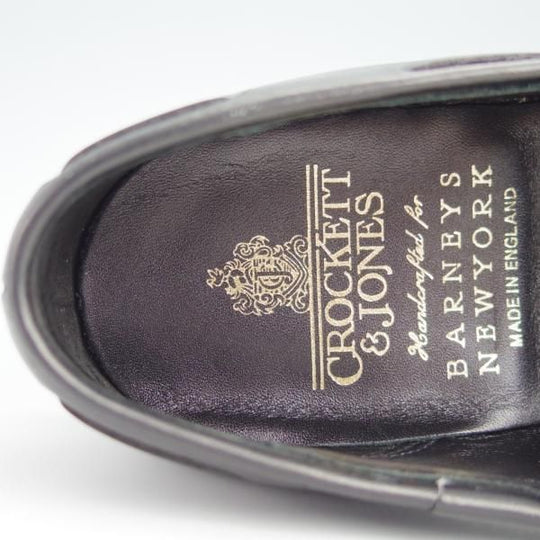 未使用★クロケット&ジョーンズ 6E【★バーニーズNY別注/NASH】CITYソール/タッセルローファー/カーフ/黒/BARNEYS/Crockett&Jones★g089