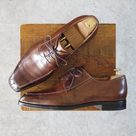 極上★(仏)ベルルッティ SIZE 8【★Uチップ/ヴェネチアレザー】/茶/メンズ/Berluti★g090