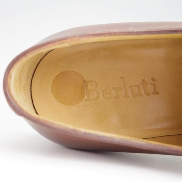 極上★(仏)ベルルッティ SIZE 8【★Uチップ/ヴェネチアレザー】/茶/メンズ/Berluti★g090