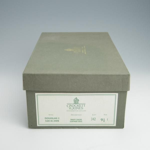 未使用★クロケット&ジョーンズ 9.5E【貴重★SHIPS別注/DOUGLAS】342ラスト/ローファー/スリッポン/スエード/茶/Crockett&Jones★g091