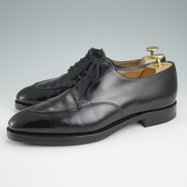 極上★クロケット&ジョーンズ 7.5E【★ロイドフットウェア別注/Lloyd Footwear】317ラスト/Uチップ/カーフ/黒/メンズ/Crockett&Jones★g092