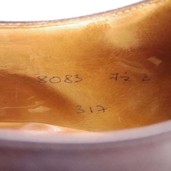 極上★クロケット&ジョーンズ 7.5E【★ロイドフットウェア別注/Lloyd Footwear】317ラスト/Uチップ/カーフ/黒/メンズ/Crockett&Jones★g092