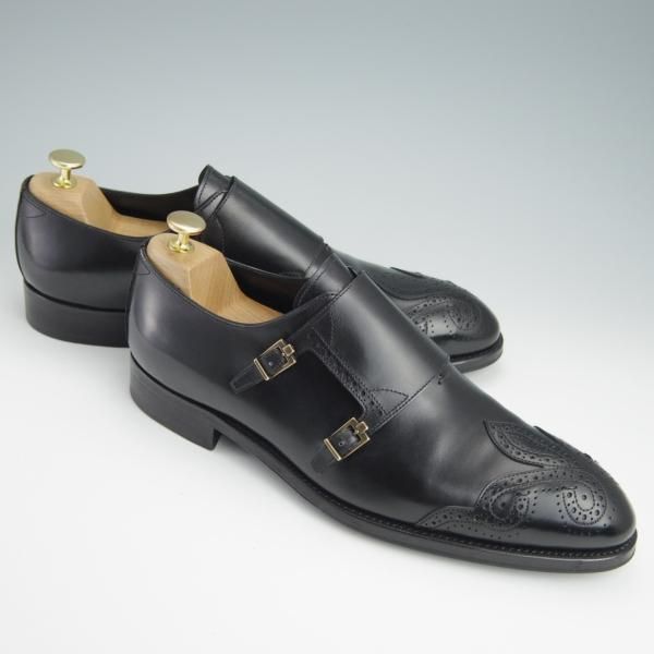 美品★ルイ・ヴィトン SIZE 9【グッドイヤーウェルテッド製法★ダブルモンク/NI 0077】カーフ/黒/メンズ/LOUIS VUITTON★g093