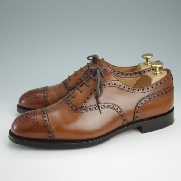 美品★チャーチ 70F/UK7【定価￥91,300-★ディプロマット/DIPLOMAT】173ラスト/5都市ロゴ/セミブローグ/ネバダカーフ/茶/Church's★g094