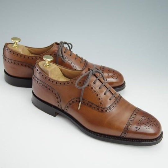 美品★チャーチ 70F/UK7【定価￥91,300-★ディプロマット/DIPLOMAT】173ラスト/5都市ロゴ/セミブローグ/ネバダカーフ/茶/Church's★g094