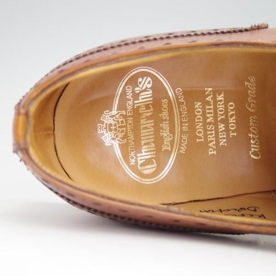 美品★チャーチ 70F/UK7【定価￥91,300-★ディプロマット/DIPLOMAT】173ラスト/5都市ロゴ/セミブローグ/ネバダカーフ/茶/Church's★g094