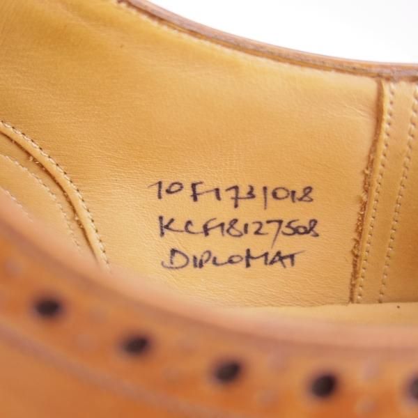 美品★チャーチ 70F/UK7【定価￥91,300-★ディプロマット/DIPLOMAT】173ラスト/5都市ロゴ/セミブローグ/ネバダカーフ/茶/Church's★g094