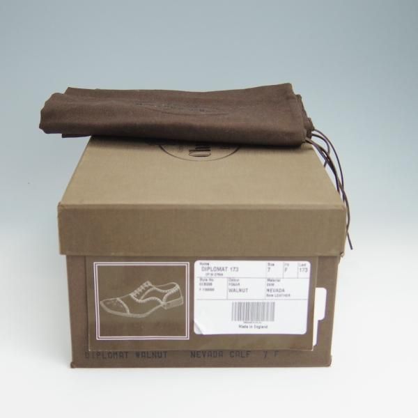美品★チャーチ 70F/UK7【定価￥91,300-★ディプロマット/DIPLOMAT】173ラスト/5都市ロゴ/セミブローグ/ネバダカーフ/茶/Church's★g094