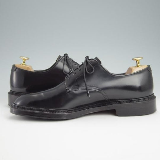 美品★シェットランドフォックス SIZE 7.5【定価￥99,000-★水染めコードバン/046F SF】プレーントゥ/黒/メンズ/Shetlandfox★g096