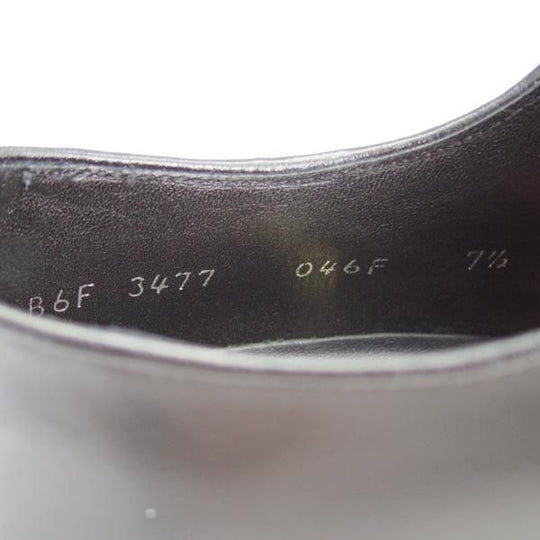 美品★シェットランドフォックス SIZE 7.5【定価￥99,000-★水染めコードバン/046F SF】プレーントゥ/黒/メンズ/Shetlandfox★g096