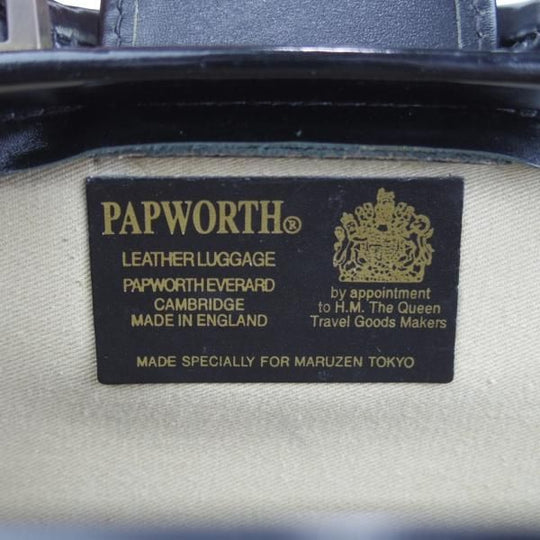 ★(英)パップワース/PAPWORTH【英国製★ダレスバッグ/レザー】メンズ/ビジネス/バッグ/ブリーフケース/黒/革/鞄★N5673