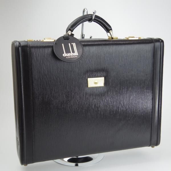 極上★(フランス製)ダンヒル/dunhill【高額★レザー/アタッシュケース】メンズ/ビジネス/バッグ/ブリーフケース/黒/革/鞄★N5674