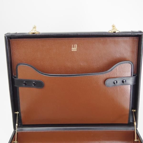 極上★(フランス製)ダンヒル/dunhill【高額★レザー/アタッシュケース】メンズ/ビジネス/バッグ/ブリーフケース/黒/革/鞄★N5674