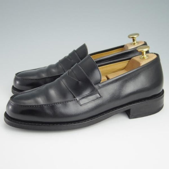 極上★パラブーツ SIZE 7【モデル定価￥77,000-★ADONIS/コインローファー】ギャラクシーソール/カーフ/黒/メンズ/Paraboot★g104