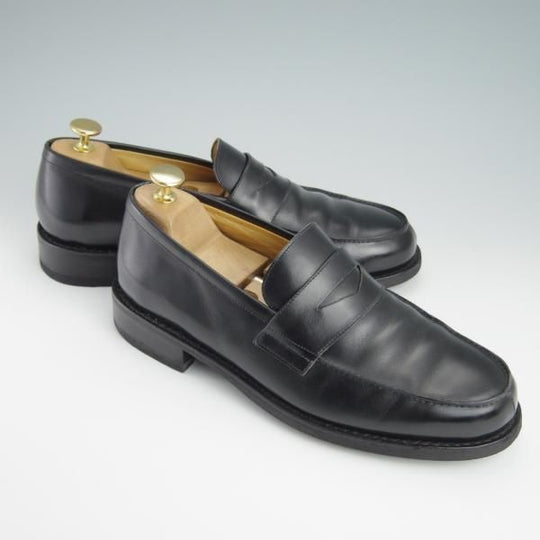 極上★パラブーツ SIZE 7【モデル定価￥77,000-★ADONIS/コインローファー】ギャラクシーソール/カーフ/黒/メンズ/Paraboot★g104