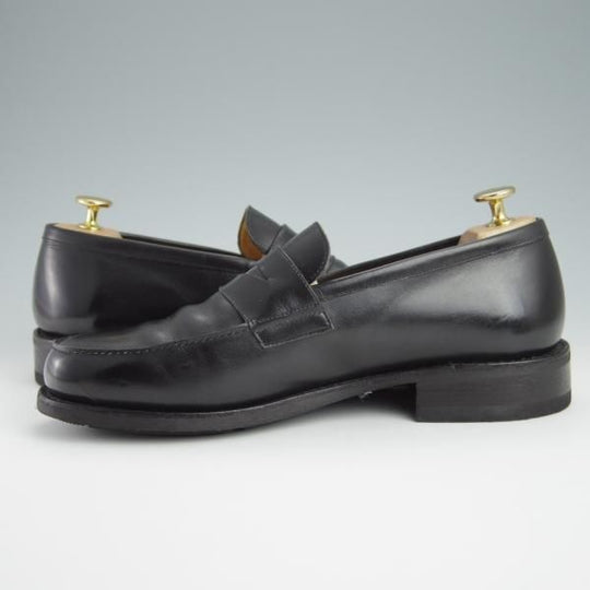 極上★パラブーツ SIZE 7【モデル定価￥77,000-★ADONIS/コインローファー】ギャラクシーソール/カーフ/黒/メンズ/Paraboot★g104