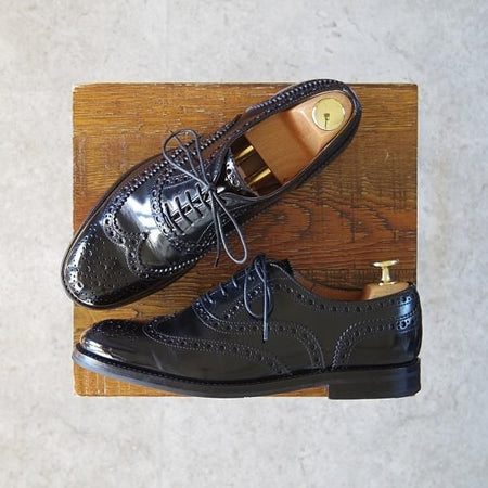 極美品★チャーチ(レディース) SIZE 36【定価￥114,400-★バーウッド/BURWOOD WG】ポリッシュドバインダーカーフ/黒/Church's★g106