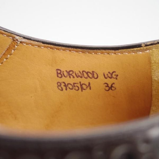 極美品★チャーチ(レディース) SIZE 36【定価￥114,400-★バーウッド/BURWOOD WG】ポリッシュドバインダーカーフ/黒/Church's★g106