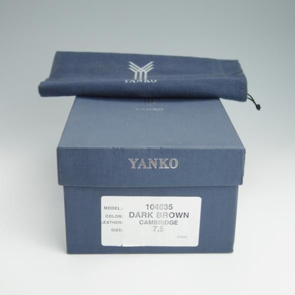 極美品★(スペイン製)YANKO/ヤンコ SIZE 7.5【グッドイヤーウェルテッド製法★モンクストラップ/104635】CAMBRIDGE/カーフ/濃茶★g107