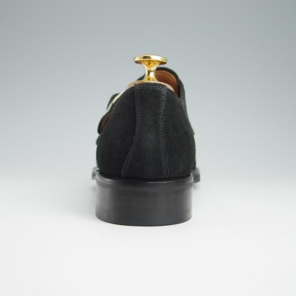 新品★(スペイン製)YANKO/ヤンコ SIZE 6.5【グッドイヤーウェルテッド製法★ダブルモンク/14184】スエード/黒/メンズ★g108