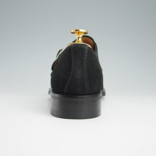 新品★(スペイン製)YANKO/ヤンコ SIZE 6.5【グッドイヤーウェルテッド製法★ダブルモンク/14184】スエード/黒/メンズ★g108