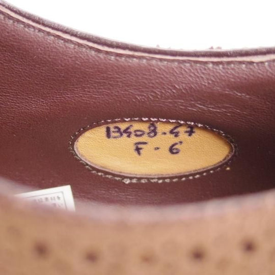 新品★(伊)サントーニ SIZE 6【上級★グッドイヤーウェルテッド製法/BEAMS F別注】セミブローグ/スエード/茶/ビームス/Santoni★g109