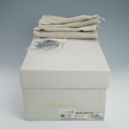 新品★(伊)サントーニ SIZE 6【上級★グッドイヤーウェルテッド製法/BEAMS F別注】セミブローグ/スエード/茶/ビームス/Santoni★g109