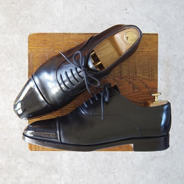 極上★(スペイン製)MEERMIN/メルミン SIZE 7.5【グッドイヤーウェルテッド製法★レベルソ仕立て】ストレートチップ/カーフ/黒★g112