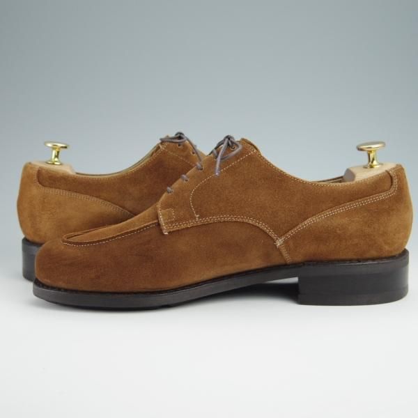 極上★パラブーツ SIZE 9【モデル定価￥77,000-★ドレス仕様シャンボード/CHAMBORD】スエード/茶/Uチップ/メンズ/Paraboot★g115