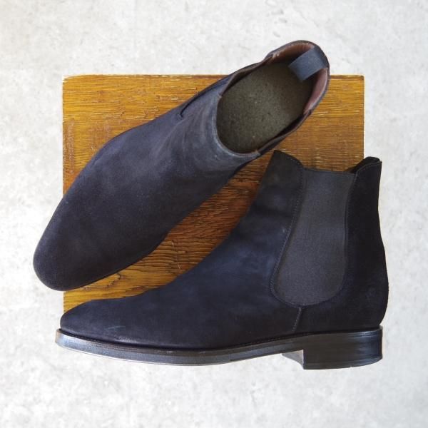 極上★(スペイン製)CARMINA/カルミナ SIZE 6【定価￥80,300-★サイドゴアブーツ/80216】SIMPSONラスト/スエード/黒/メンズ★g117