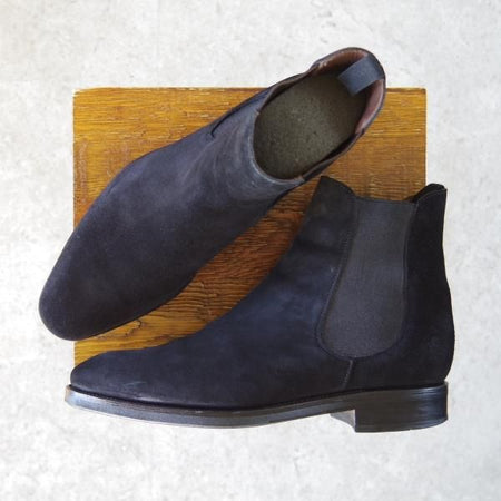 極上★(スペイン製)CARMINA/カルミナ SIZE 6【定価￥80,300-★サイドゴアブーツ/80216】SIMPSONラスト/スエード/黒/メンズ★g117