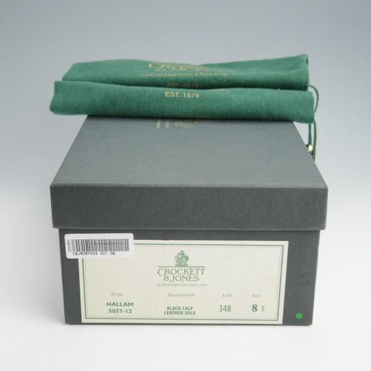 極上★クロケット&ジョーンズ 8E【定価￥86,900-★HALLAM/ストレートチップ】348ラスト/カーフ/黒/メンズ/Crockett&Jones★g118