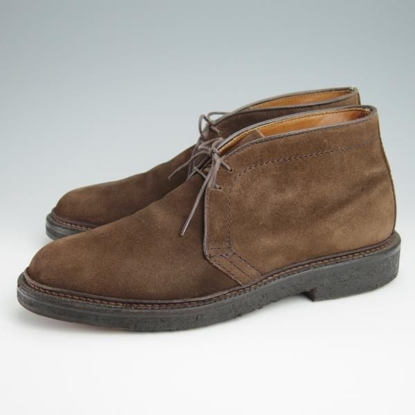 美品★オールデン 7D【★ユナイテッドアローズ別注/UNITED ARROWS/バリーラスト】チャッカブーツ/スエード/茶/1379/Alden★g119
