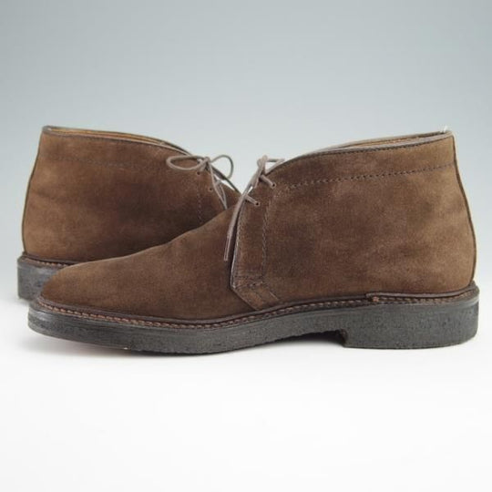 美品★オールデン 7D【★ユナイテッドアローズ別注/UNITED ARROWS/バリーラスト】チャッカブーツ/スエード/茶/1379/Alden★g119