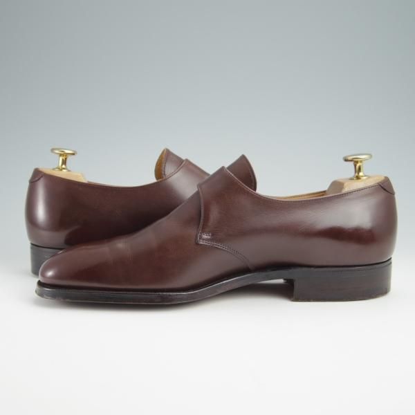 美品★クロケット&ジョーンズ 6.5E【★(英)ポールセンスコーン別注/Poulsen Skone】モンクストラップ/カーフ/茶/Crockett&Jones★g120
