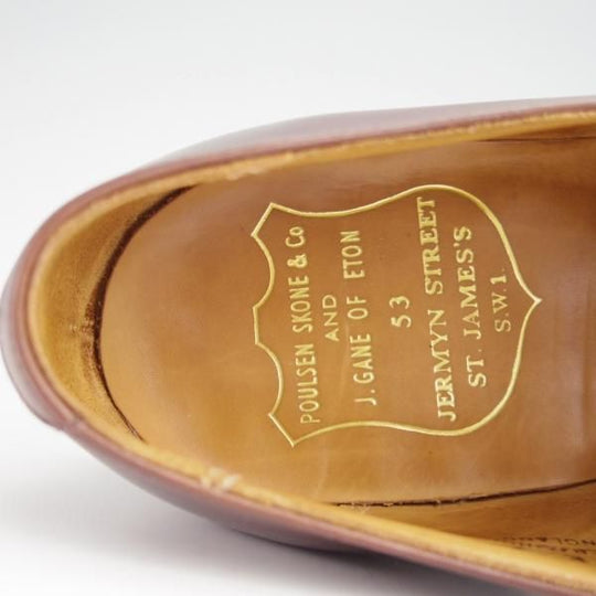 美品★クロケット&ジョーンズ 6.5E【★(英)ポールセンスコーン別注/Poulsen Skone】モンクストラップ/カーフ/茶/Crockett&Jones★g120