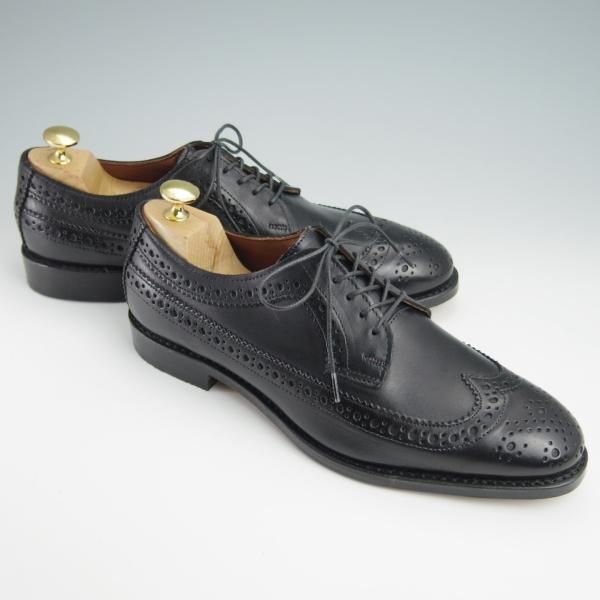 新品★(米)アレンエドモンズ 7.5E【現行定価7.5万円程度★Boardwalk/ボードウォーク】ロングウイング/カーフ/黒/ALLEN EDMONDS★g124