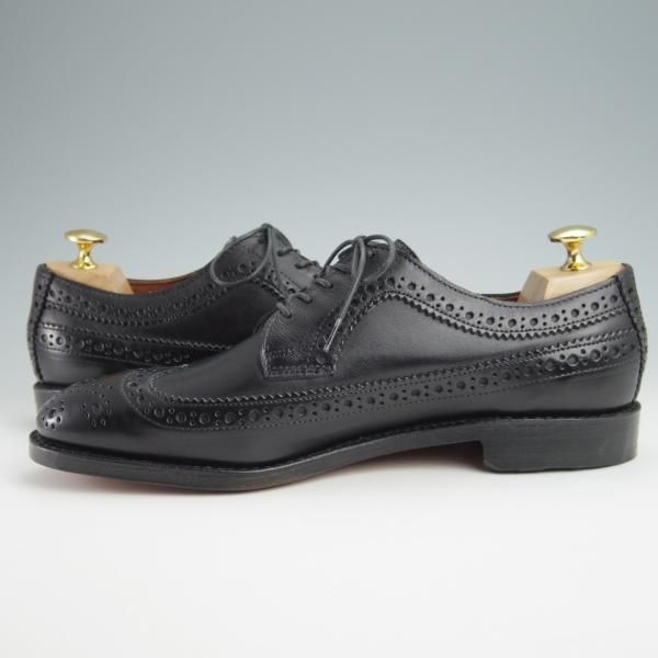 新品★(米)アレンエドモンズ 7.5E【現行定価7.5万円程度★Boardwalk/ボードウォーク】ロングウイング/カーフ/黒/ALLEN EDMONDS★g124