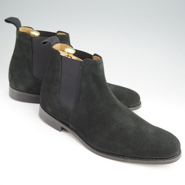 新品★(英)グレンソン 9F【★サイドゴアブーツ/DECLAN/110756】チェルシーブーツ/スエード/黒/メンズ/GRENSON★g126