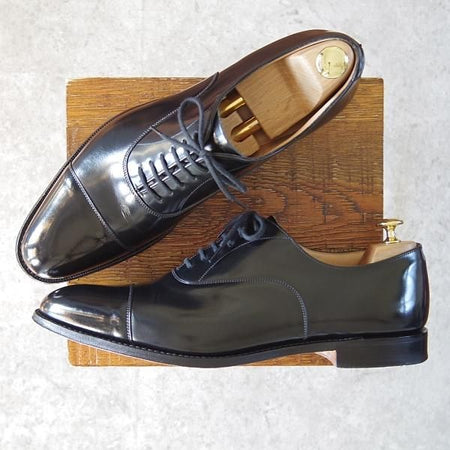 美品★チャーチ 90F/UK9【定価￥81,400-★ストレートチップ/DUBAI】136ラスト/5都市ロゴ/ポリッシュドバインダーカーフ/Church's★g127