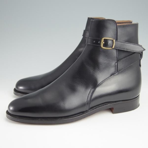 極美品★クロケット&ジョーンズ 7.5E【貴重★ポールスチュアート別注/ジョッパーブーツ】カーフ/黒/Paul Stuart/Crockett&Jones★g128